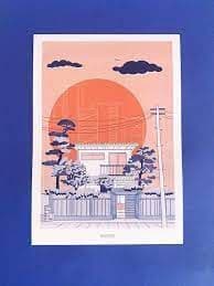 A3 print Machiya