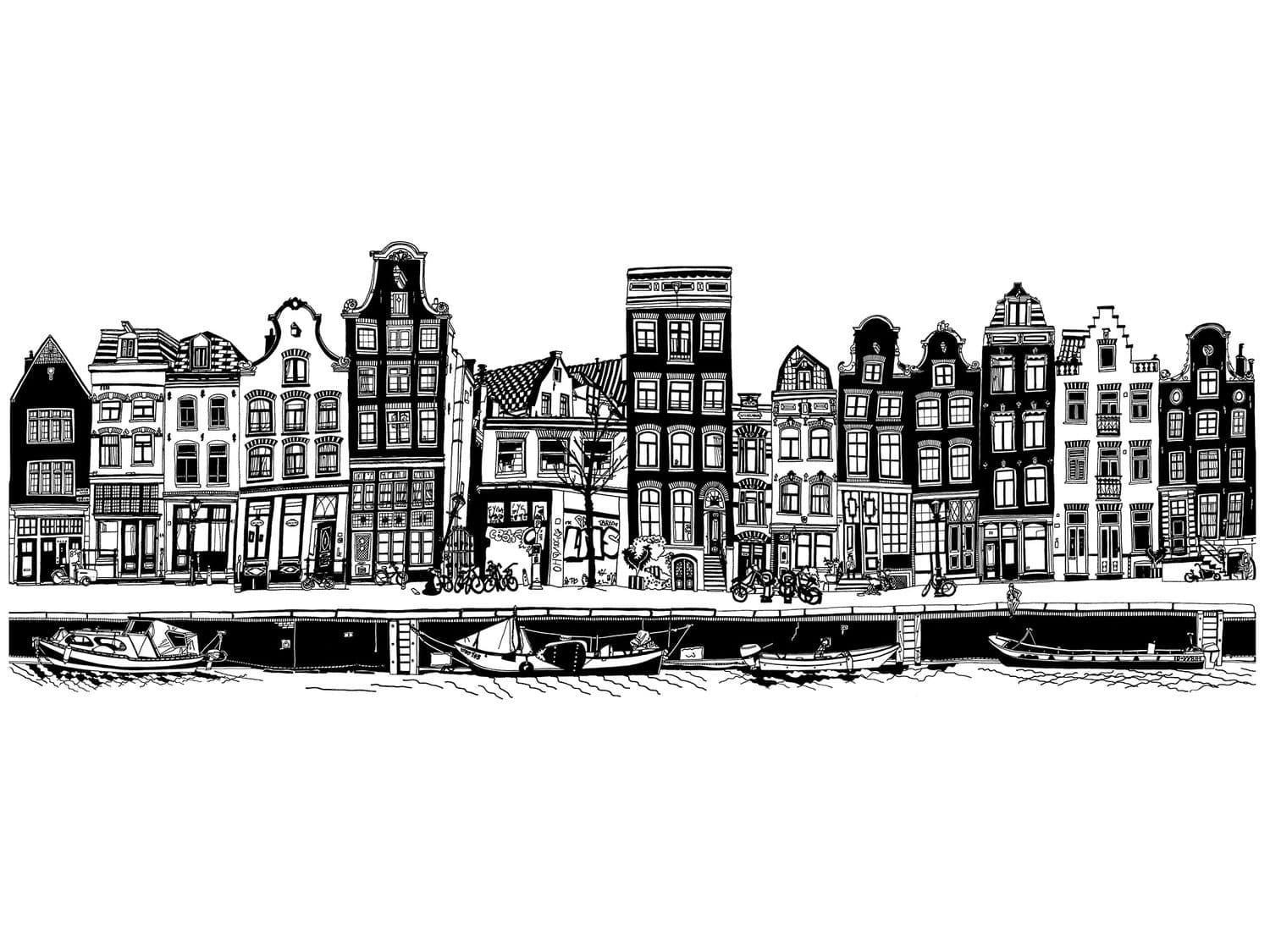 Print Amsterdam Black&White 30x40cm