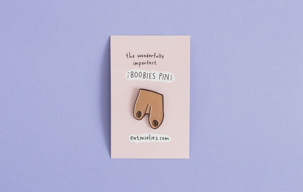 Boobies Pin Brown