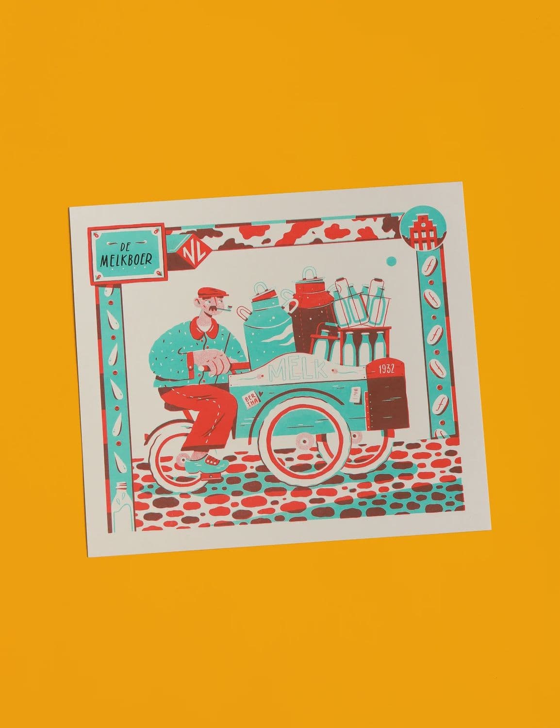 De Melkboer Riso Print 24x24cm